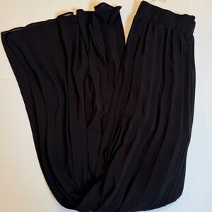 Akira Black Pleated Wide Leg Palazzo Pants High Rise HMP30125 Womens Size Small